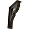 Ekena Millwork Bradford Wrought Iron Bracket, (Triple center brace), Antiqued Brass 2"W x 5 1/2"D x 8"H BKTM02X05X08TBRABS - alternate 1